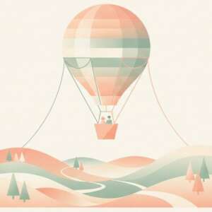 Hot Air Balloon — Minimalist Poster