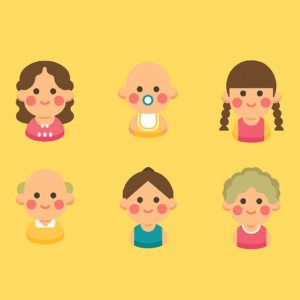 Icon Set “Family Member Flat”