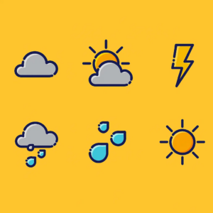 Icon Set “The Tiny Weather set”