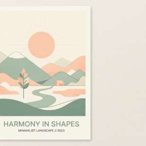 Interlocking shapes — Minimalist Poster