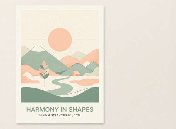 Interlocking shapes — Minimalist Poster