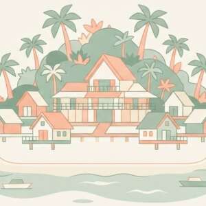 Island Resort — Minimalist Poster