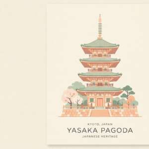 Kyoto pagoda — Minimalist Poster