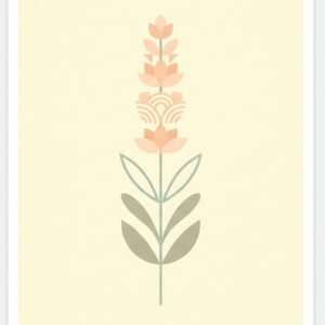 Lavender Sprig — Minimalist Poster