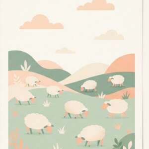 Meadow Sheep — Minimalist Poster