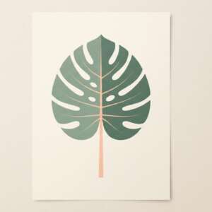 Monstera Leaf — Minimalist Poster