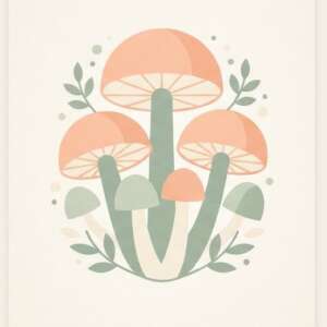 Mushrooms — Minimalist Poster