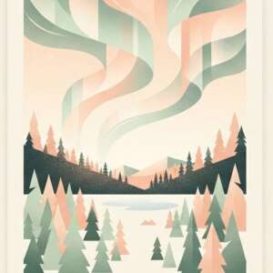 Northern Lights — Minimalist Poster