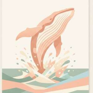 Ocean Whale — Minimalist Poster