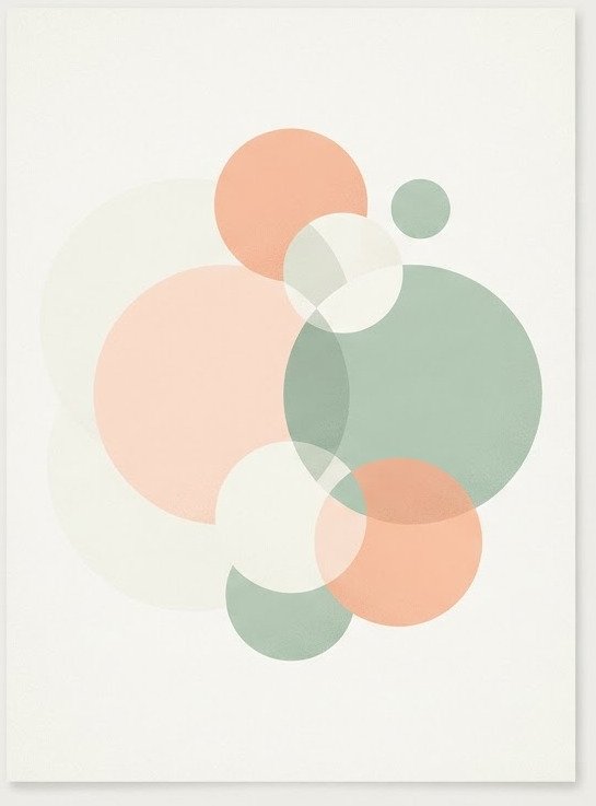 Overlapping circles — Minimalist Poster