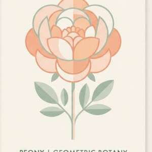 Peony — Minimalist Poster