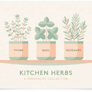 Potted Herbs — Minimalist Poster