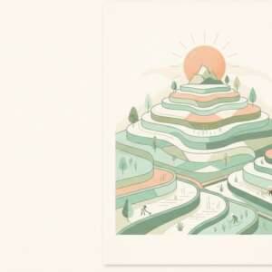 Rice Terraces — Minimalist Poster