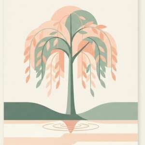 Riverside Willow — Minimalist Poster