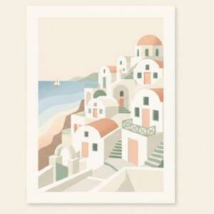 Santorini — Minimalist Poster