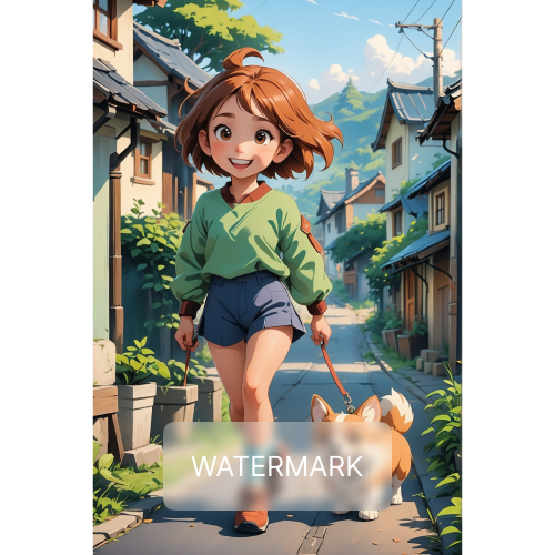 Sunny Stroll with a Furry Friend
