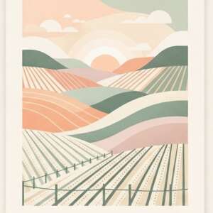 Vineyard Hills — Minimalist Poster