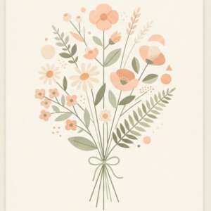 Wildflower Bunch — Minimalist Poster