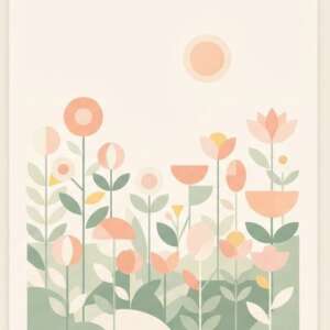 Wildflower Field — Minimalist Poster